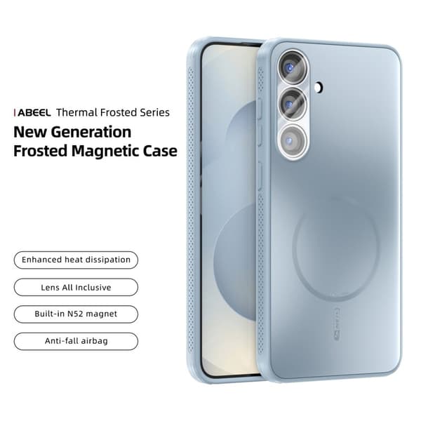 ABEEL Mobilskal till Samsung Galaxy S25 Magnetisk TPU PC Kyl Matte - Blå