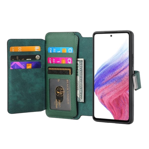 Caseneo Plånboksfodral För Galaxy A56 Magnetic Läder - Grön Grön