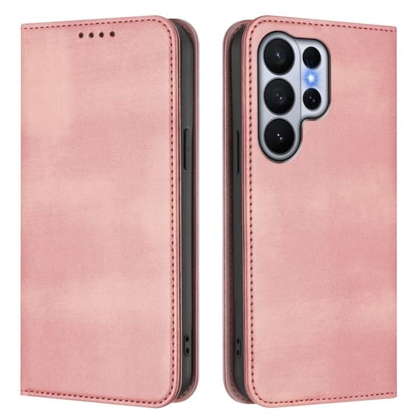 Samsung Galaxy S26 Ultra Plånboksfodral Konstläder RFID Skydd - Rosa