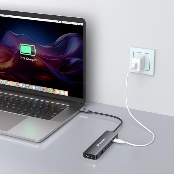 Wozinsky 6in1 Multifunktionell USB-C HUB Aluminum med Kabel