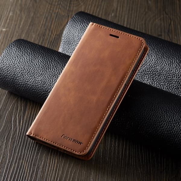FORWENW Fantasy Series iPhone 11 Pro Plånboksfodral Konstläder - Brun