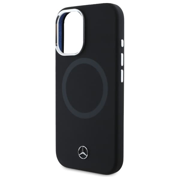 Mercedes telefonetui til iPhone 16 MagSafe Silikone Tonal Logo - Sort Black