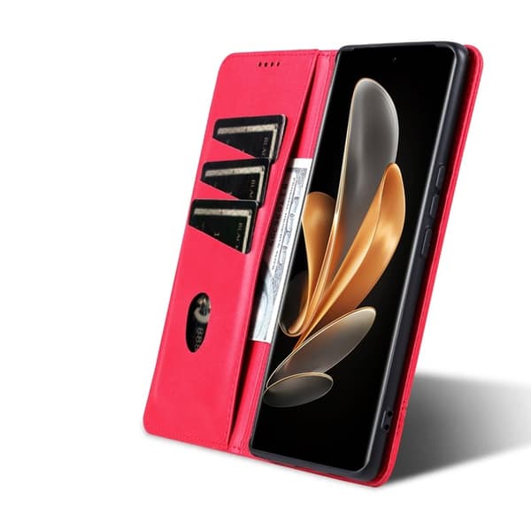 AZNS Xiaomi 14 Ultra Plånboksfodral Konstläder - Röd