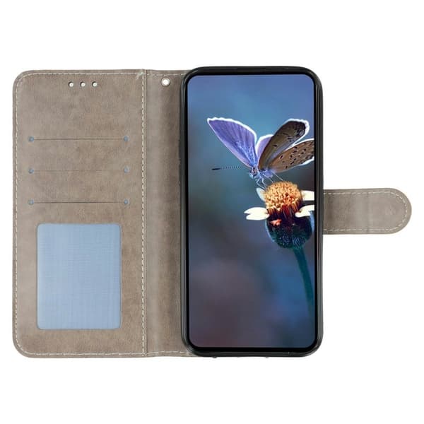 Oppo Find X9 Pro 5G Plånboksfodral Konstläder Flip - Grå