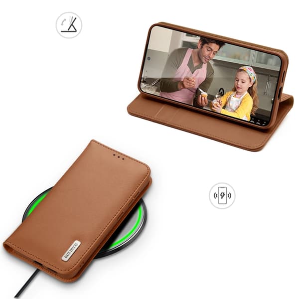 Dux Ducis Galaxy S25 Edge Pung Taske Ægte Læder Hivo