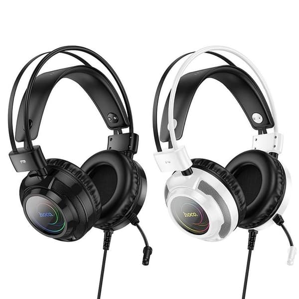 Hoco On-Ear Gaming Hörlurar USB-A/Jack 3.5mm - Svart Black
