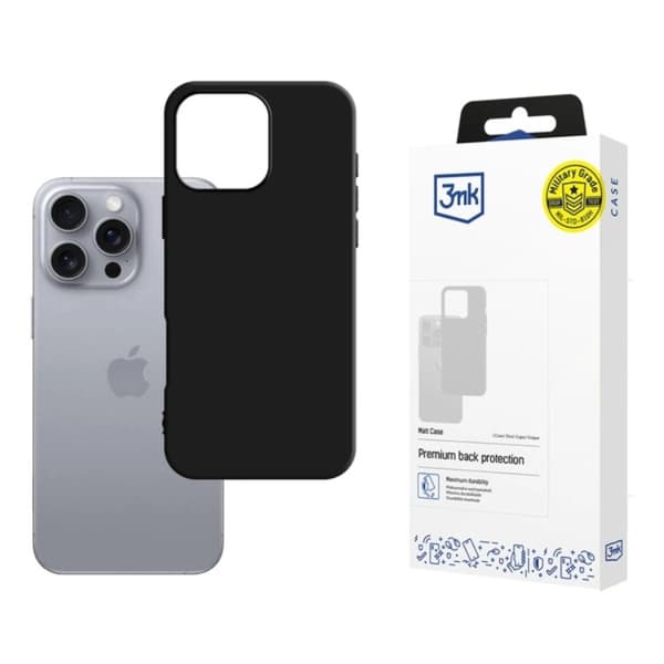 3MK Mobilskal till iPhone 16 Pro Matt - Svart Svart