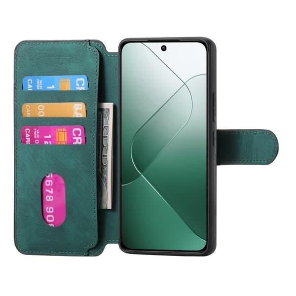CASENEO Xiaomi 14 Plånboksfodral Konstläder - Grön