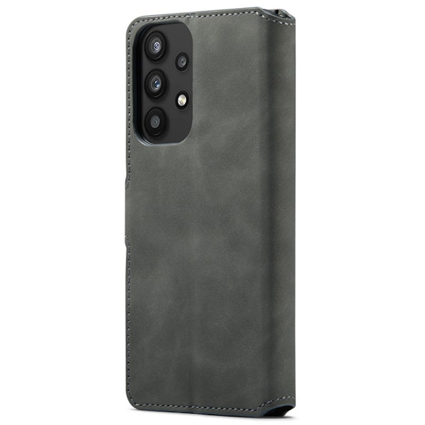 DG.MING Samsung Galaxy A33 5G Konstläder Plånboksfodral Retro Grå
