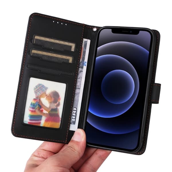 BETOPNICE iPhone 12 mini Plånboksfodral - Avtagbart Konstläder - Svart