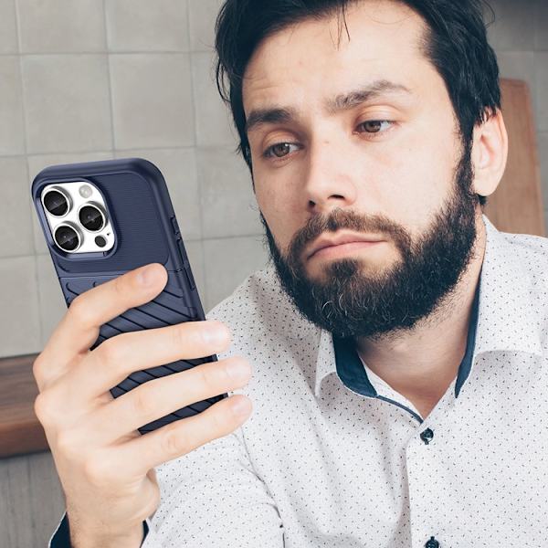 Mobilskal till iPhone 16 Pro Max Silikon Thunder - Blå Blå