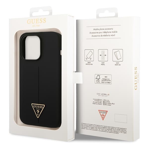 Guess telefontaske til iPhone 14 Pro Max MagSafe silikone trekant