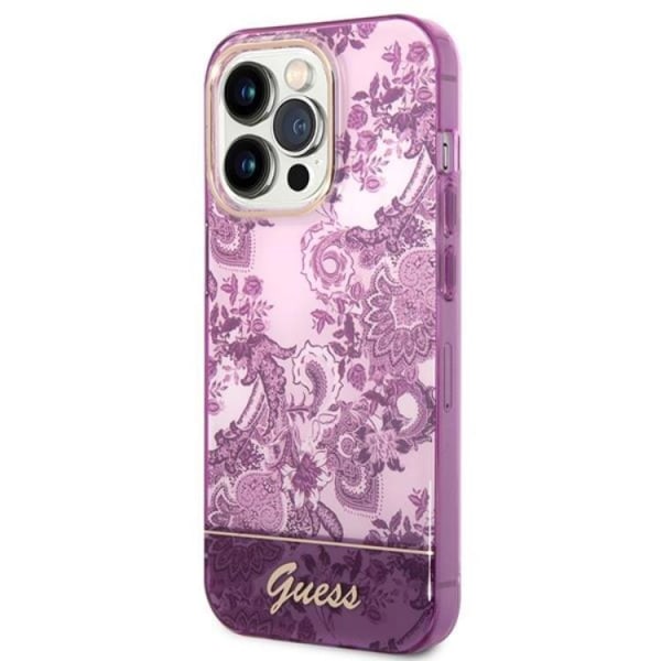 GUESS iPhone 14 Pro Skal Porcelain Collection - Fuchsia