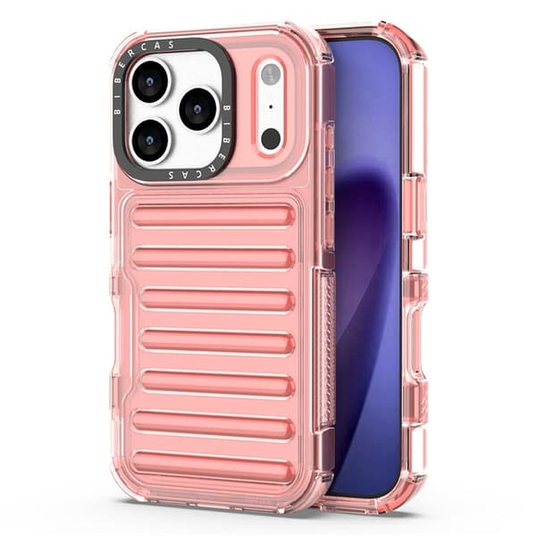 Mobilskal till iPhone 17 Pro Max Stripe Design Detachable - Djuprosa Rosa