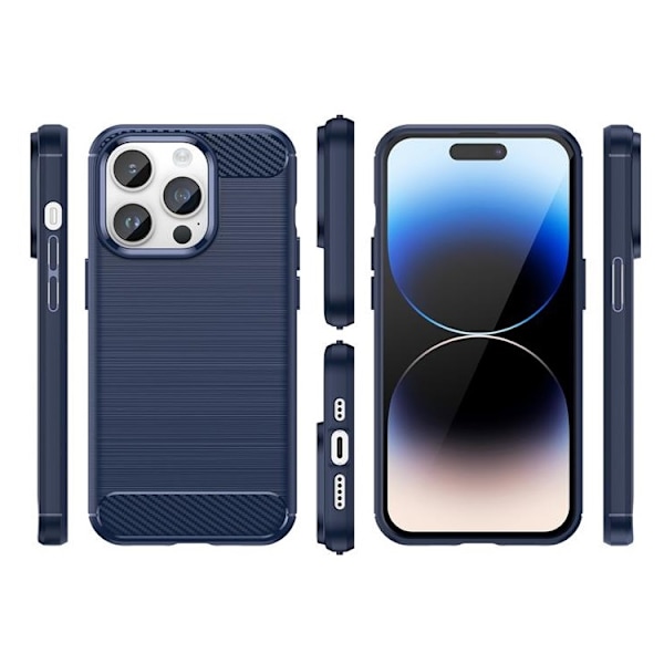 Mobilskal till iPhone 15 Pro Max Carbon Flexible - Blå Blå