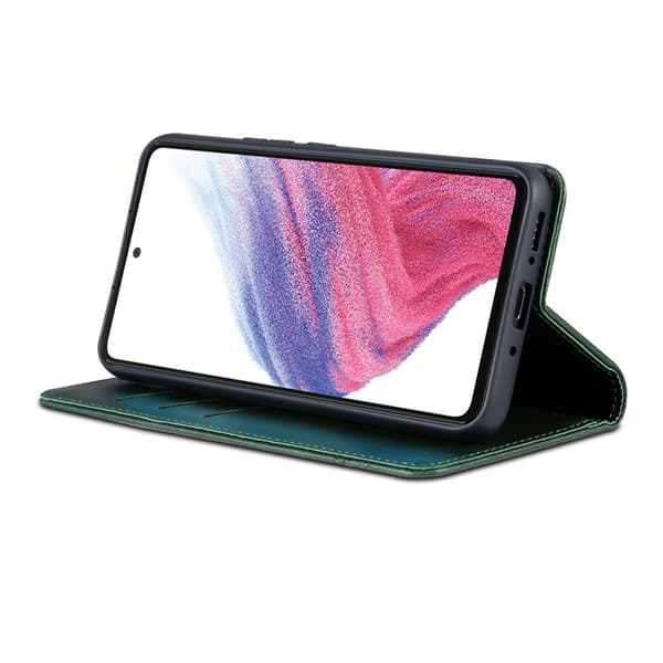 AZNS Samsung Galaxy A54 5G Plånboksfodral Konstläder - Grön