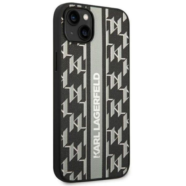 Karl Lagerfeld iPhone 14 etui Monogram Stripe - Sort