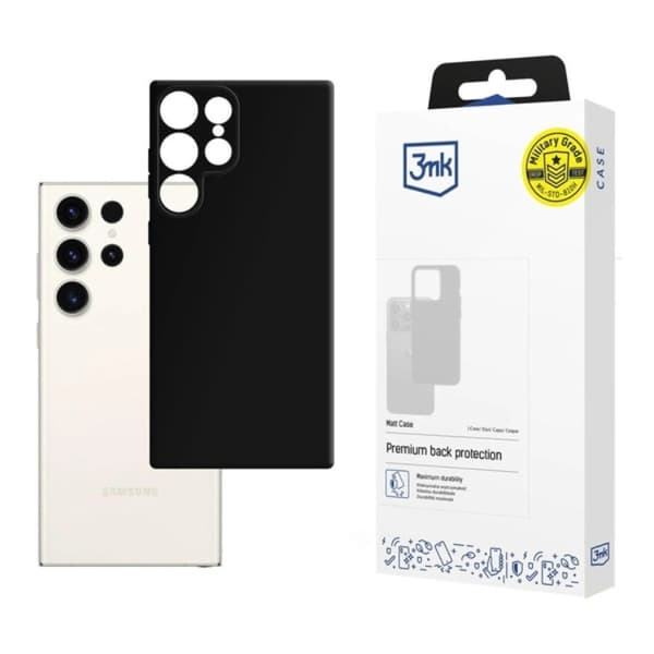 3MK Telefontaske til Galaxy S25 Ultra Matt - Sort Black