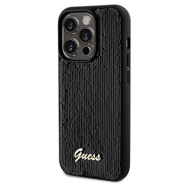 Guess iPhone 14 Pro Max Mobilskal Disco Script Metal - Svart Svart