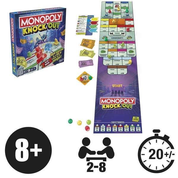 HASBRO Brætspil Monopoly Knockout (NO)