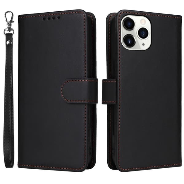 BETOPNICE iPhone 11 Pro Plånboksfodral Magnetiskt Konstläder - Svart