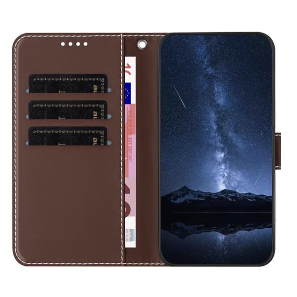 Galaxy A17/A26 Plånboksfodral Färg Splicing Konstläder - Brun Brun