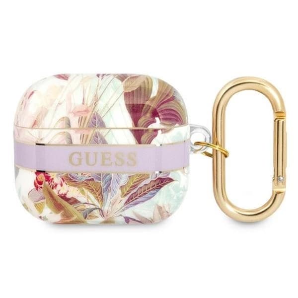 Guess AirPods 3 Skal Flower Strap Collection - Lilla Lila