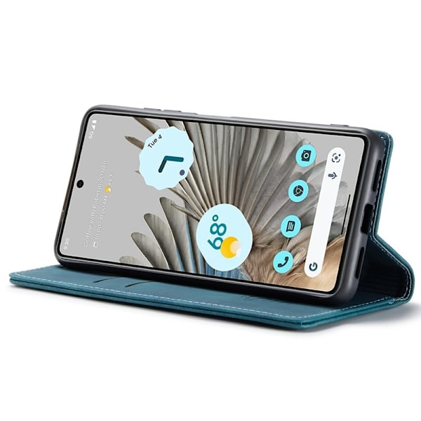 CASEME 013 Series Google Pixel 7 Pro Plånboksfodral Konstläder Blå