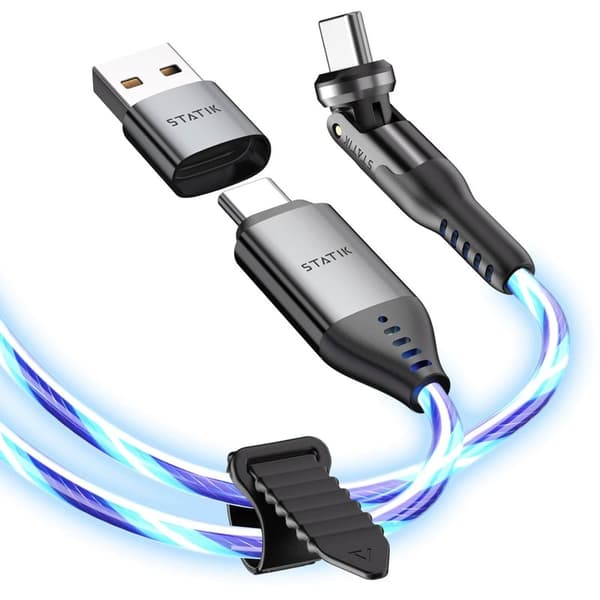STATIK-kabel PowerPivot Pro Glødende LED USB-C Til USB-C 1m