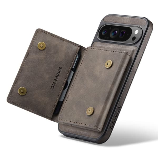 DG.MING M5 Series Mobilskal till Google Pixel 9 Pro XL Konstläder Brun