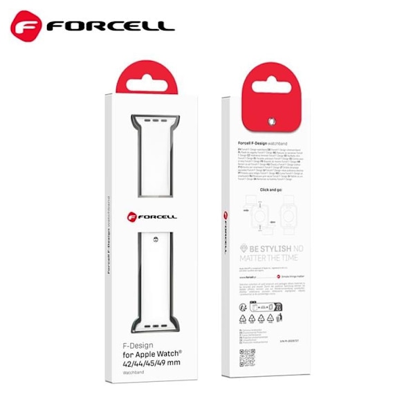Forcell Apple Watch (38/40/41mm) Armband F-Design - Vit