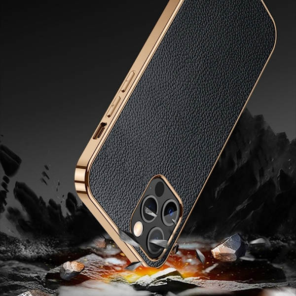 SULADA Mobilskal till iPhone 14 Pro Electroplating PU Läder Svart