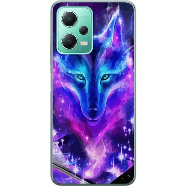Telefontaske til Xiaomi Redmi Note 12 med Neon Wolf