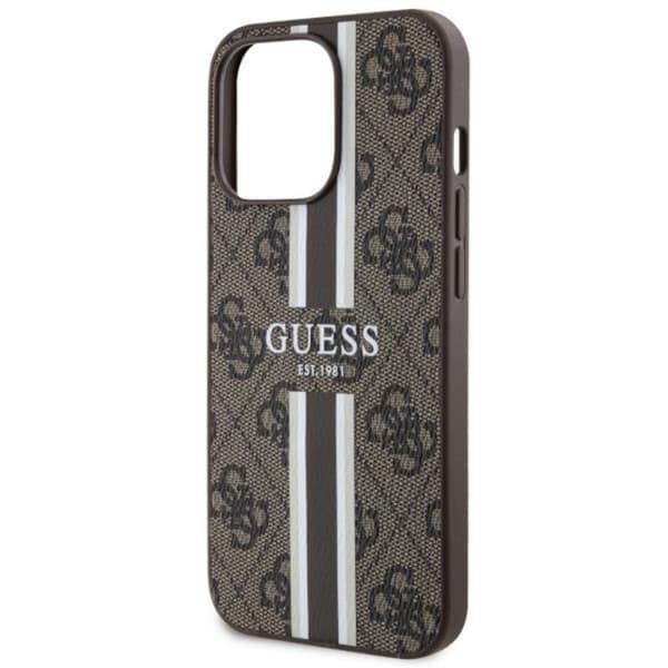 Guess iPhone 13 Pro Max -puhelinkuori MagSafe 4G Printed Stripes - B Brun
