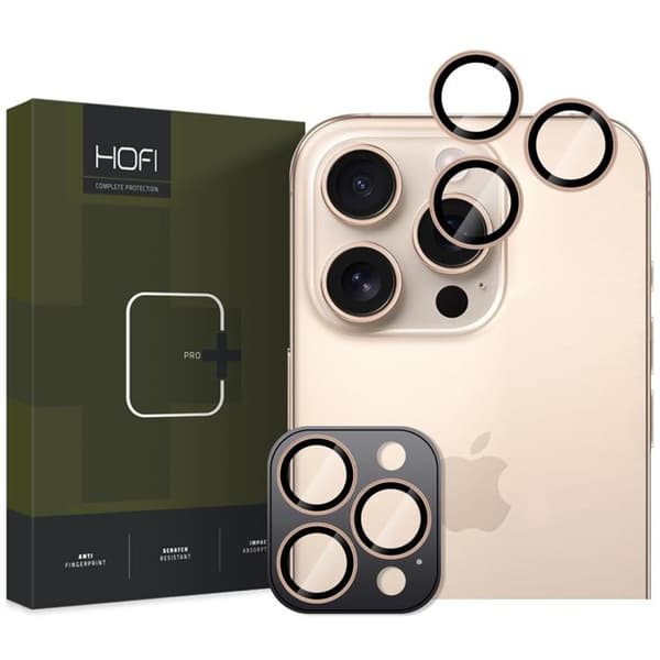 HOFI iPhone 16 Pro/16 Pro Max kameralinsedæksel hærdet glas Beige