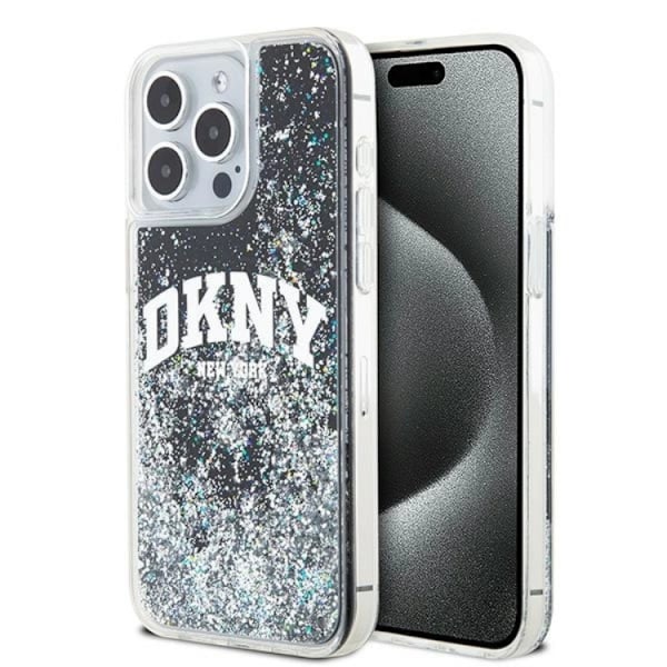 DKNY iPhone 12/12 Pro Mobilskal Liquid Glitter Big Logo - Svart Svart