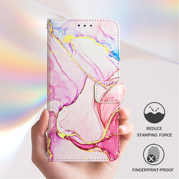 iPhone Air Plånboksfodral Marble Pattern med Rem LS005 Roséguld