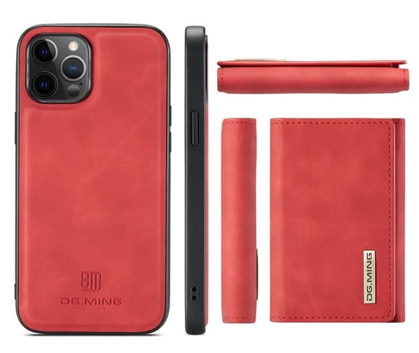 DG.ming telefontaske med kortholder til Apple iPhone 13 - rød Red