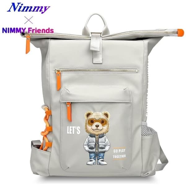 Nimmy Dator Ryggsäck 14" Cool&Cute 2.0 Bear - Grå Grå