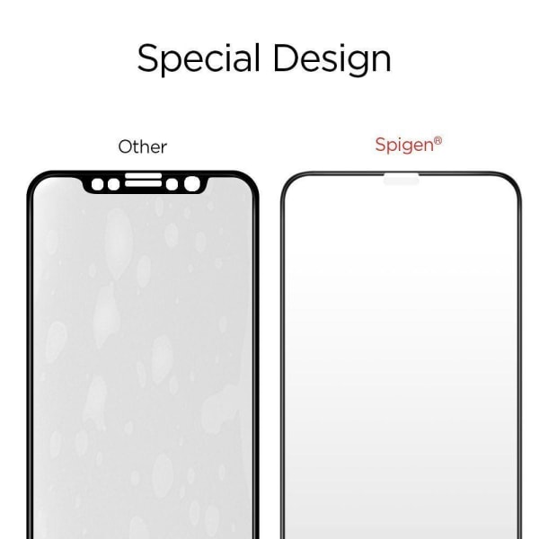 Spigen FC karkaistu lasi näytönsuoja iPhone 11 Pro - musta Black