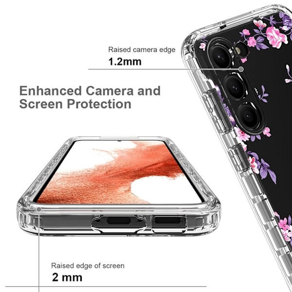 Galaxy S23 Plus Skal Pattern Printing - Flower