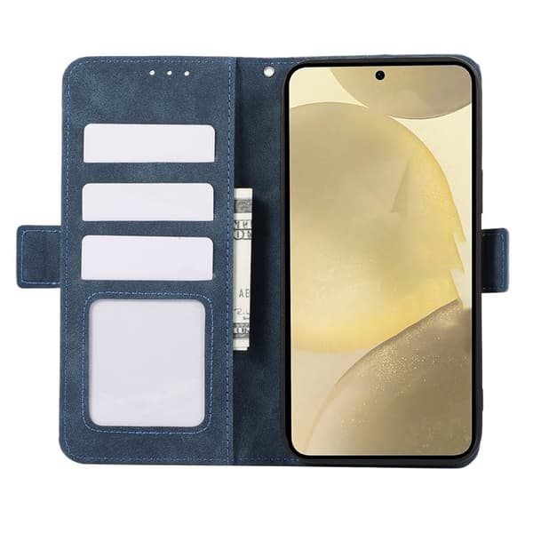 ABEEL Samsung Galaxy S21 Plånboksfodral Konstläder RFID-Skydd Blå