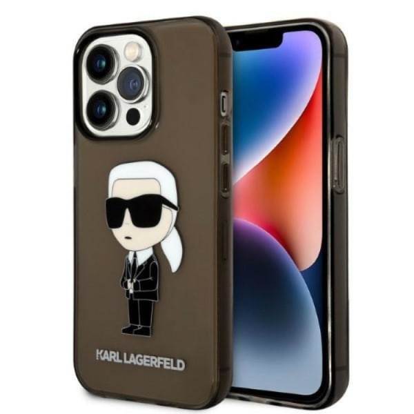 Karl Lagerfeld iPhone 14 Pro -mobiilikotelo Ikonik - musta