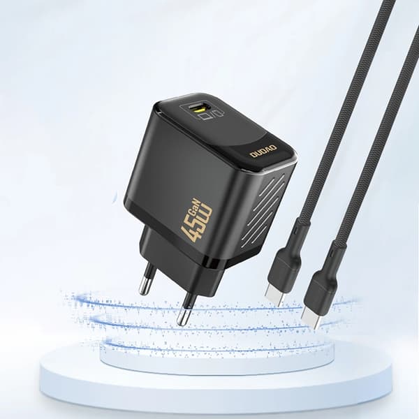 Dudao Hurtigoplader 45WUSB-C A28 GaN - Sort Svart