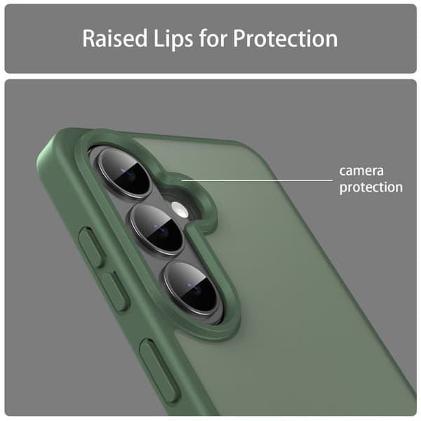 Samsung Galaxy S26 Plus Skal Plast Touch Matte Anti Drop - Olivgrön