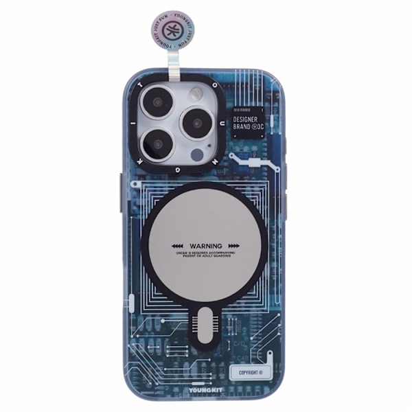 Youngkit Mobilskal till iPhone 16 Pro Max Magafe IMD Pattern - Grå Grå