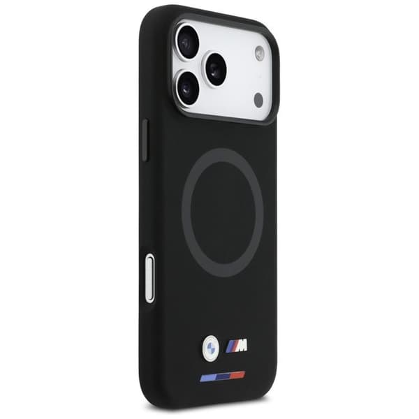 BMW telefontaske til iPhone 17 Pro Max MagSafe M Silikone Logo - Sort Svart