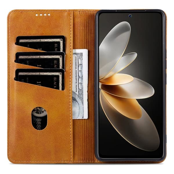AZNS Xiaomi 15 Ultra Plånboksfodral Konstläder - Brun
