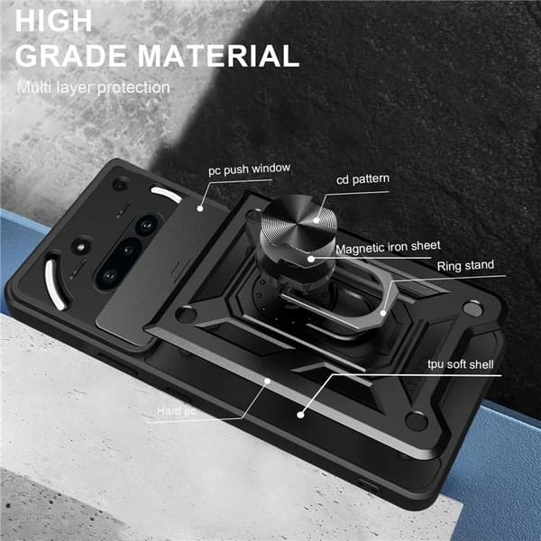 Mobilskal till Nothing Phone (3a) Slide Kamera Kickstand - Brun Brun