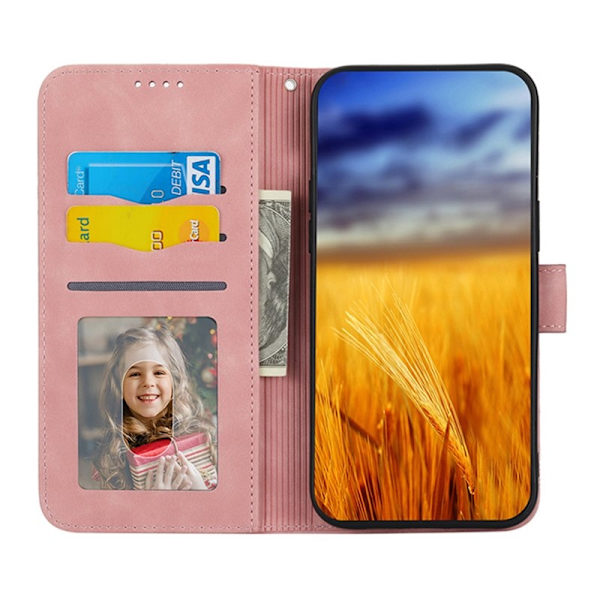 DIERFENG DF-03 iPhone 14 Plus Plånboksfodral Konstläder - Rosa